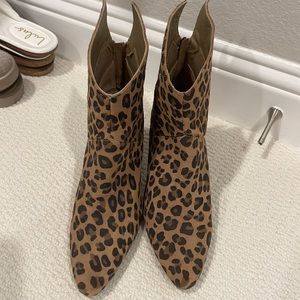 Matisse cheetah tinsel bootie. Worn 1x.  3 1/2" heel